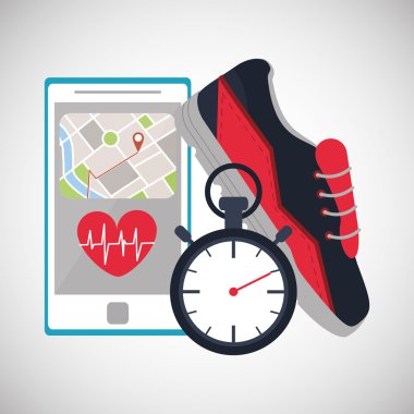 Spor salonu simgesi tasarım, vektör çizim