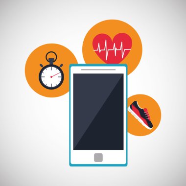 Spor salonu simgesi tasarım, vektör çizim