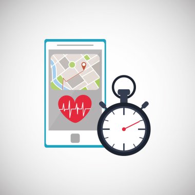 Spor salonu simgesi tasarım, vektör çizim