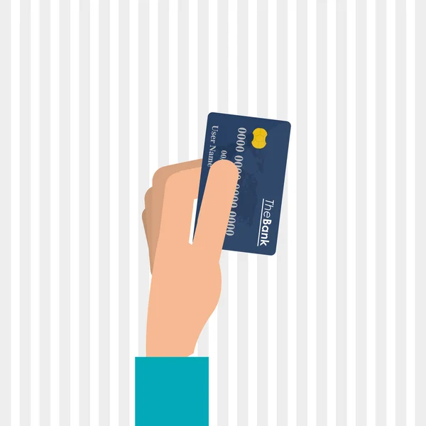 Оплата з дизайном кредитних карток, Векторні ілюстрації — стоковий вектор
