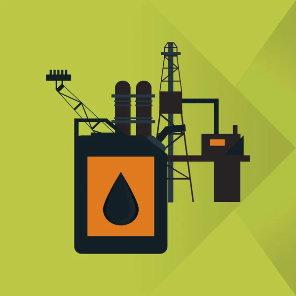 Πετρέλαιο βιομηχανία σχεδιασμό, εικονογράφηση φορέας — Διανυσματικό Αρχείο