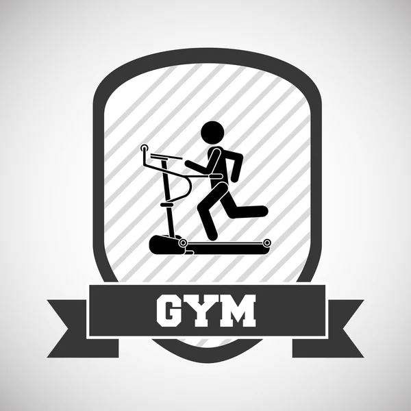 Diseño de máquinas de gimnasio y funcionamiento, ilustración vectorial — Archivo Imágenes Vectoriales