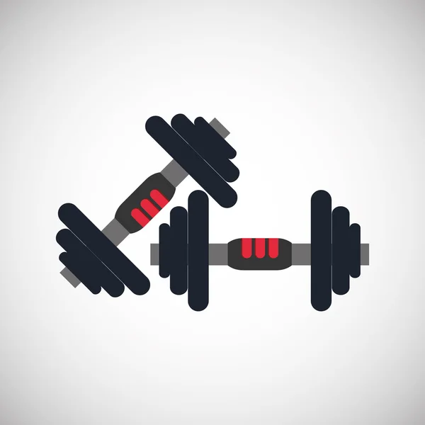 Fitnessstudio und Gewichte Icon Design, Vektor Illustration — Stockvektor