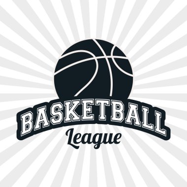 Basketbol simgesi tasarım, vektör çizim