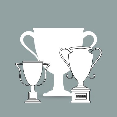 Kazanan simgesi tasarım, vektör çizim