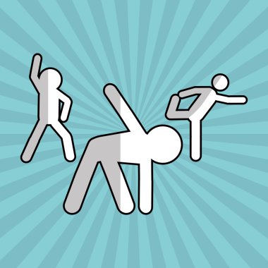 Sağlıklı yaşam tarzı tasarım, vektör çizim