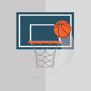 Basketbol simgesi tasarım, vektör çizim