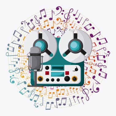 Müzik tasarım, vektör çizim