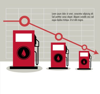 Petrol fiyatı tasarım, vektör çizim