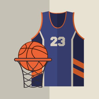 Basketbol simgesi tasarım, vektör çizim