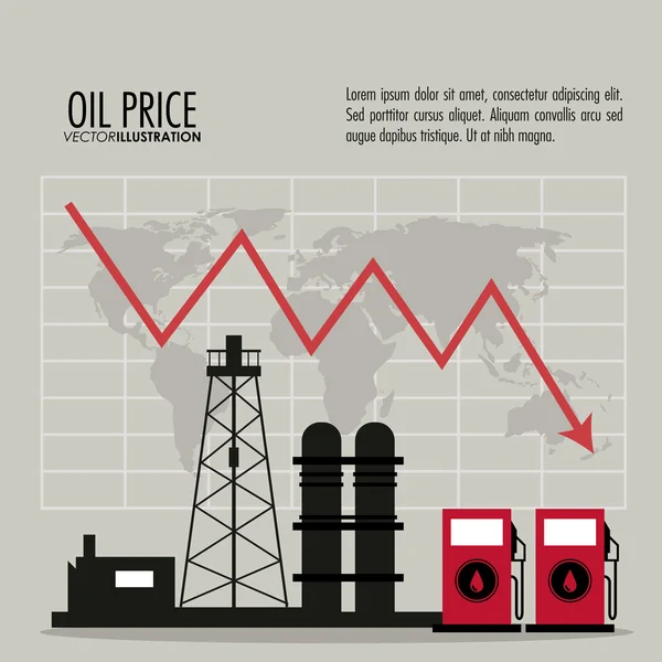 Petrol fiyatı tasarım, vektör çizim — Stok Vektör