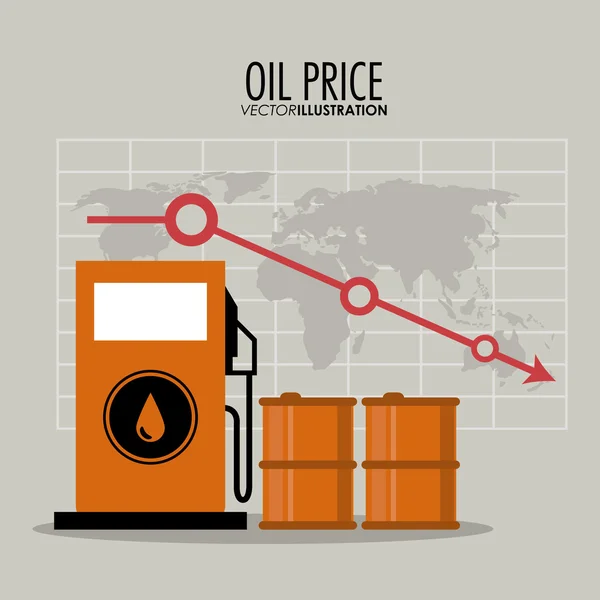 Petrol fiyatı tasarım, vektör çizim — Stok Vektör