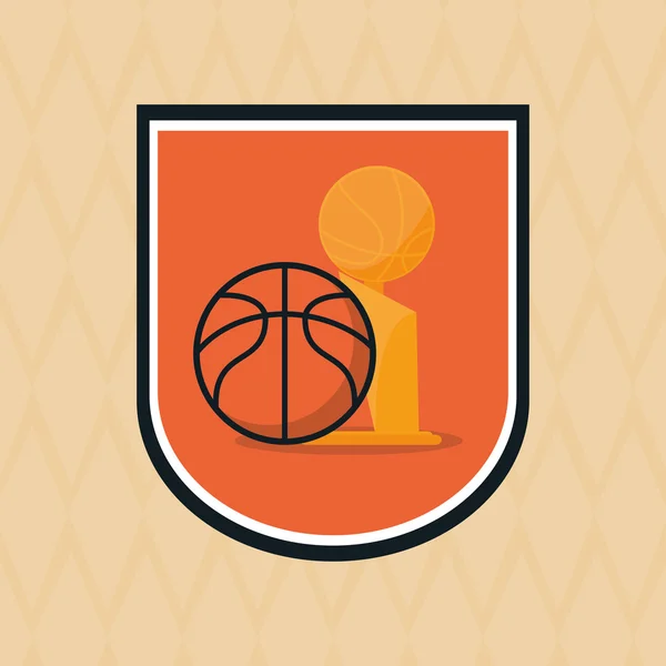 Diseño del icono del baloncesto, ilustración vectorial — Vector de stock