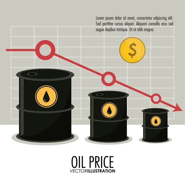 Petrol fiyatı tasarım, vektör çizim — Stok Vektör
