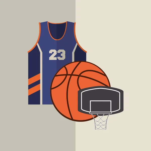 Basketbol simgesi tasarım, vektör çizim — Stok Vektör