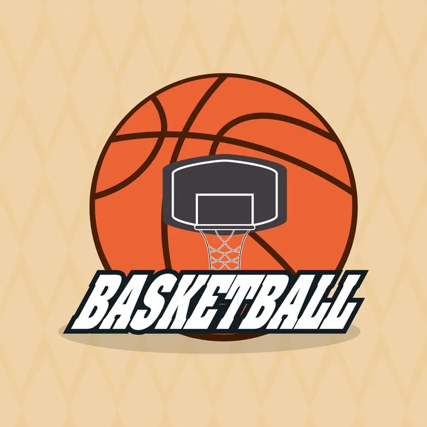 Diseño del icono del baloncesto, ilustración vectorial — Vector de stock