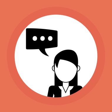 Kadın simgesi tasarım, vektör çizim