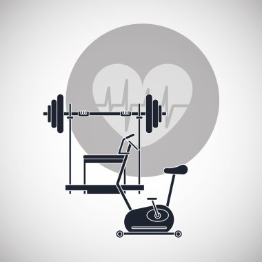 Spor salonu simgesi tasarım, vektör çizim