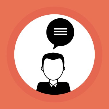 Adam simgesi tasarım, vektör çizim