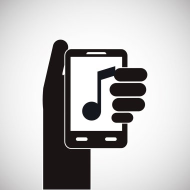 Akıllı telefon simgesi tasarım, vektör çizim