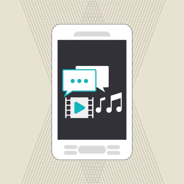 Smartphone pictogram ontwerp, vectorillustratie — Stockvector