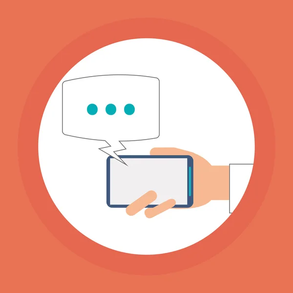 Smartphone-Konzept mit Kommunikations-Icon-Design, Vektorabbildung 10 eps Grafik. — Stockillustration Smartphone-Icon-Design, Vektorillustration — Stockvektor
