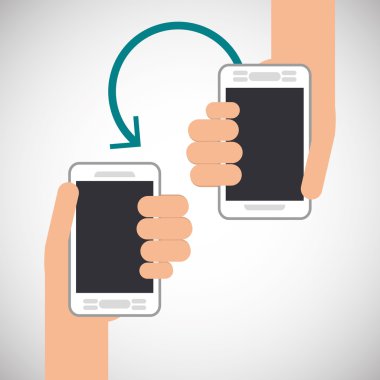 Akıllı telefon simgesi tasarım, vektör çizim