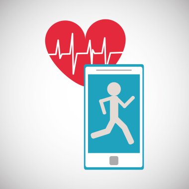 Spor salonu simgesi tasarım, vektör çizim