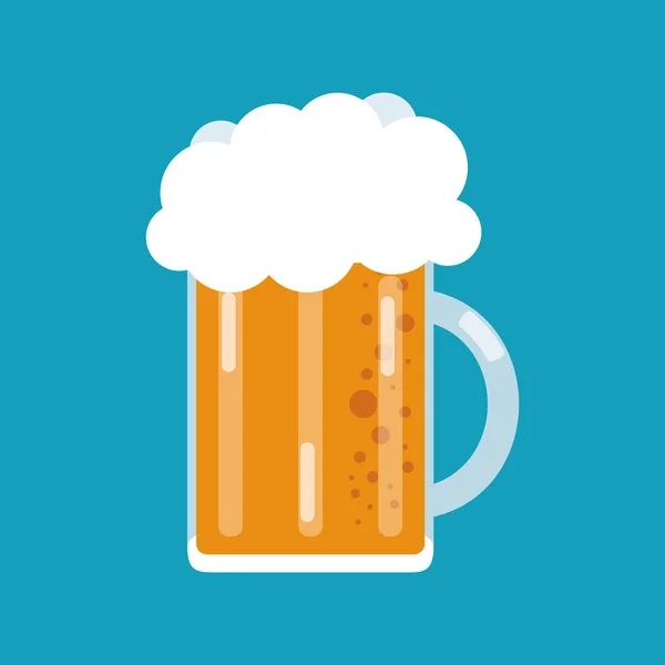 Design icona birra, illustrazione vettoriale — Vettoriale Stock