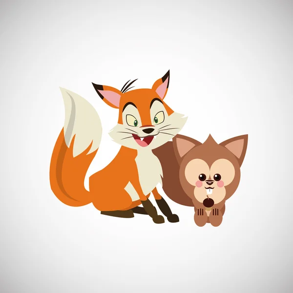 Animal cartoon design , vector illustration — Stock Vector