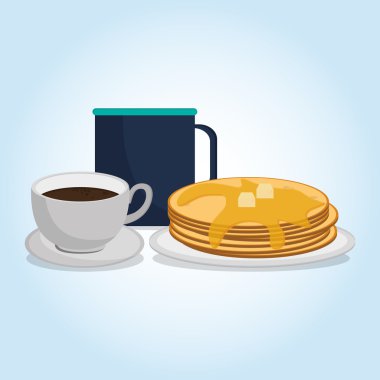 Kahvaltı tasarım, vektör çizim