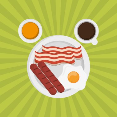 Kahvaltı tasarım, vektör çizim