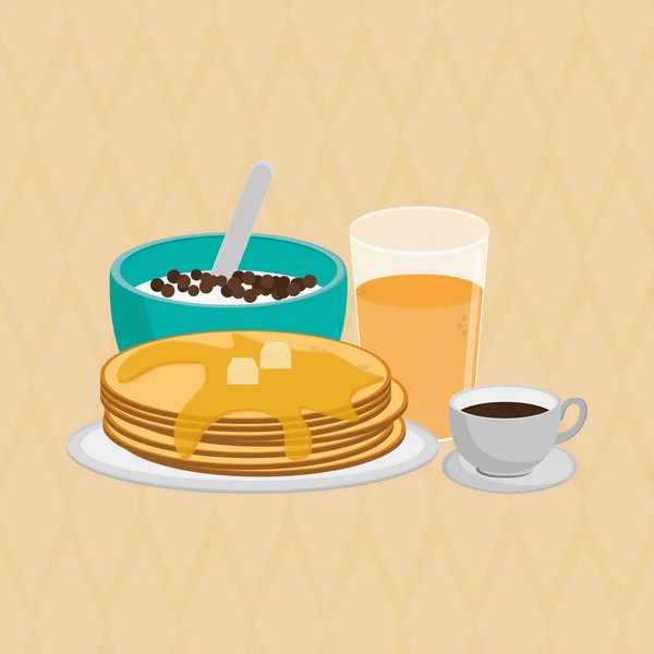 Conception de petit déjeuner, illustration vectorielle — Image vectorielle