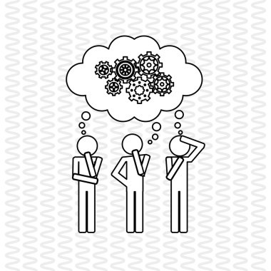 Ekip çalışması wirth dişli tasarım, vektör çizim