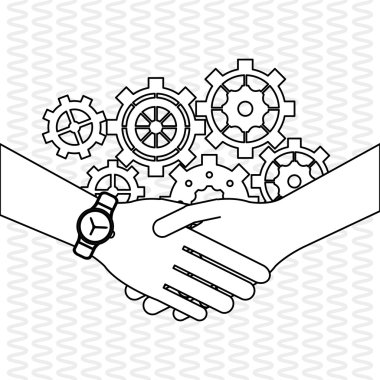 Ekip çalışması wirth dişli tasarım, vektör çizim