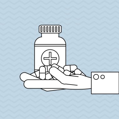 tıbbi bakım simgesi tasarım, vektör çizim