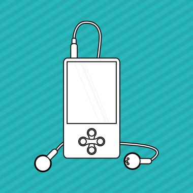 MP3 simgesi tasarım, vektör çizim