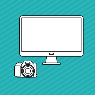 televizyon simgesi tasarım, vektör çizim