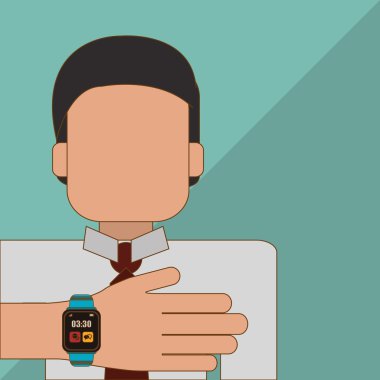 Akıllı izle tasarım, vektör çizim