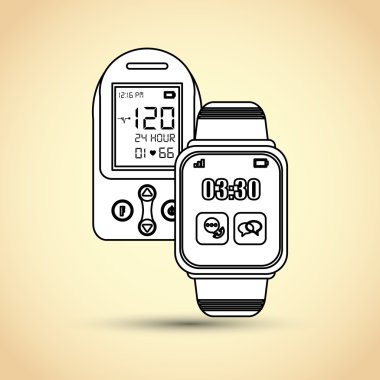 Akıllı izle tasarım, vektör çizim