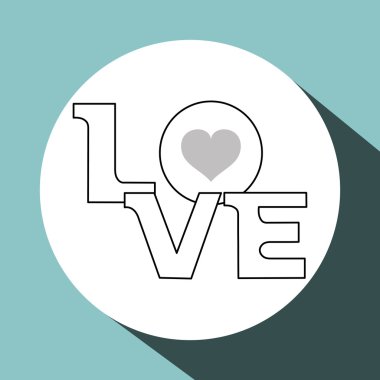 Kalp tasarımı ile vektör çizim seviyorum