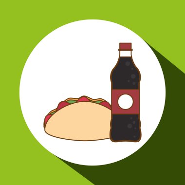Taco simgesi tasarım, vektör çizim