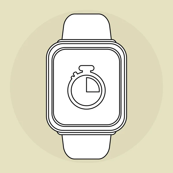 Diseño de reloj inteligente, ilustración de vectores — Vector de stock