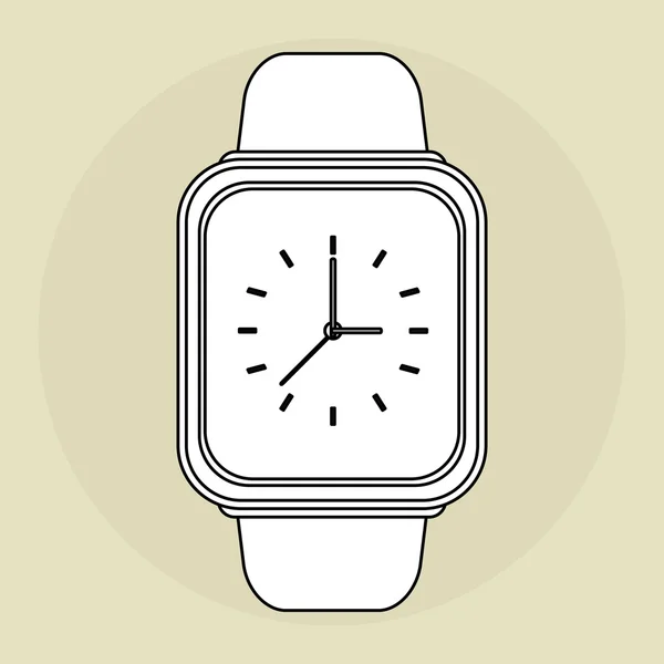 Diseño de reloj inteligente, ilustración de vectores — Vector de stock