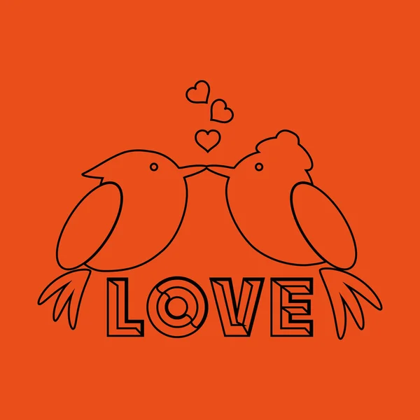 Szerelmes madár design, illusztráció vektor — Stock Vector