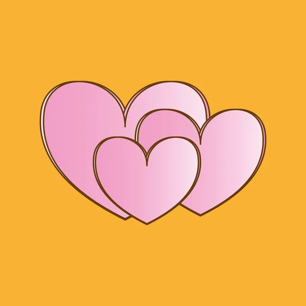 Amor con diseño de corazón, ilustración vectorial — Vector de stock