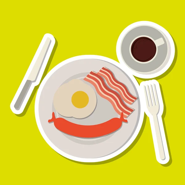Gıda ve restoran tasarımı, vektör çizim — Stok Vektör