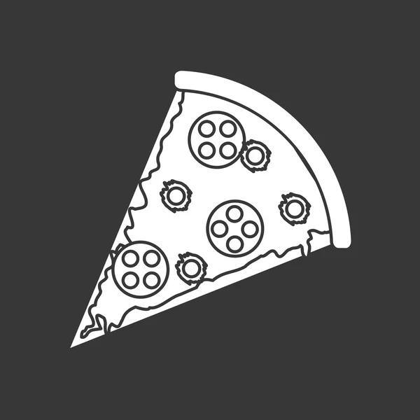 Pizza pictogram ontwerp, vectorillustratie — Stockvector