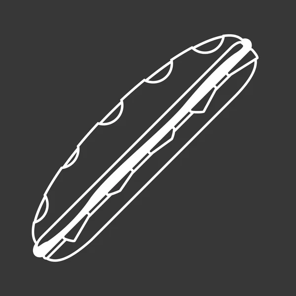 Sandwich-Icon-Design, Vektorillustration — Stockvektor