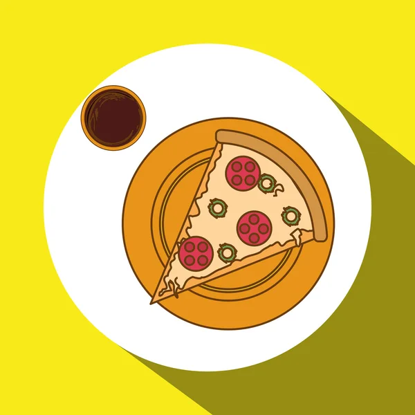 Design de ícone de pizza, ilustração vetorial —  Vetores de Stock